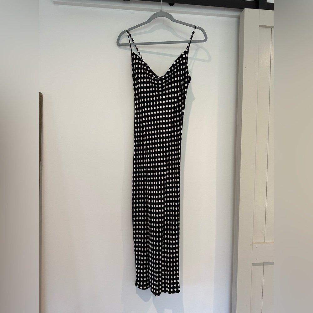 Polka Dot Zara Black Slip Dress